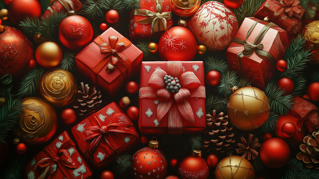 Christmas present from Santa Claus wrapped with care, bringing holiday joy and excitement