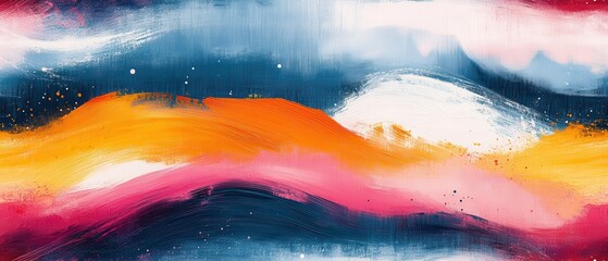 Pastel Brushstroke Harmony, a vibrant composition of soft hues and flowing strokes, evoking a sense of calm and creativity in design.