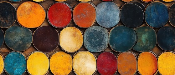 Geometric Harmony, intricate circular tessellation, minimalistic design, subdued color palette, modern art composition