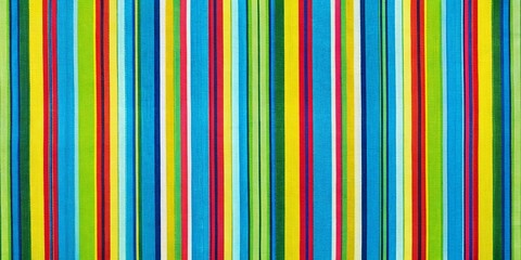 Striped fabric texture featuring vibrant hues of blue, green, yellow, and red, perfect for a background or design element.