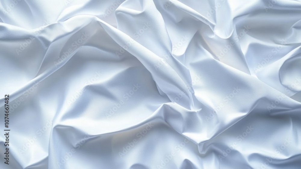Poster a white fabric with a pattern of waves