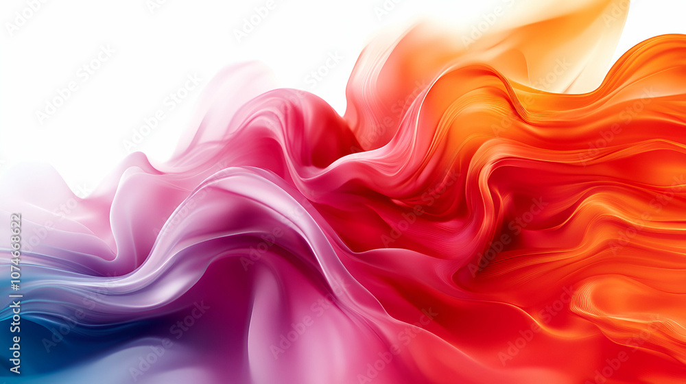 Poster colorful abstract waves blending harmoniously to create a vibrant visual experience.
