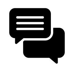 Icon Chat Message With Style Glyph
