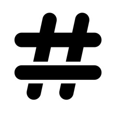 Obraz premium Icon Hashtag With Style Glyph