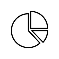 chart pie icon. Simple vector sign.