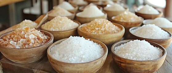 Fototapeta premium Discover the rich variety of gourmet salts for culinary excellence