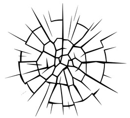 vector simple crack illustration on white