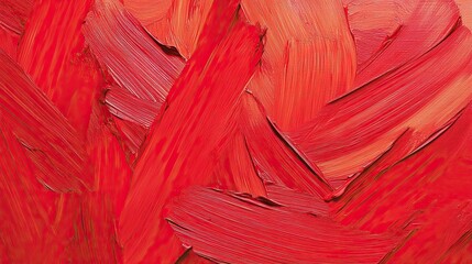 Vibrant abstract red brushstrokes texture in modern art design