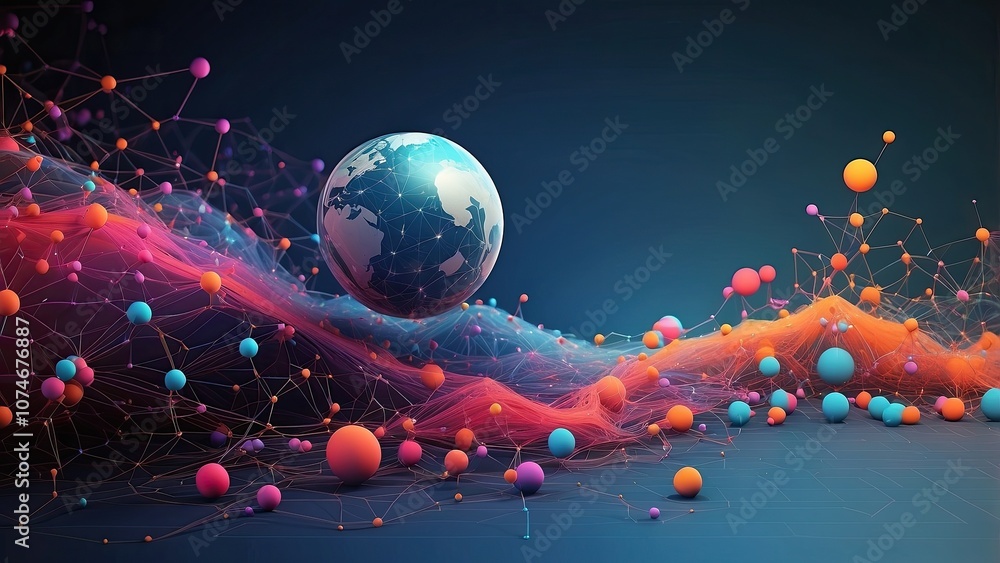 Aufkleber internet access, a background in graphic design, and an abstract understanding of science and techno