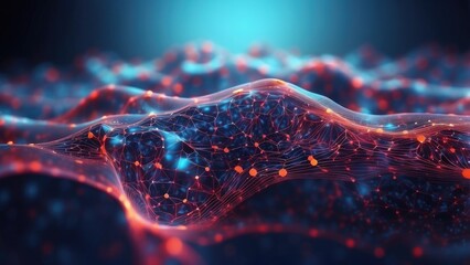 background of abstract technologies. artificial intelligence. background in science. visualization of big data. rendering in three