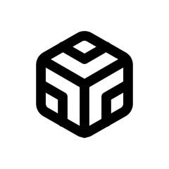 codesandbox icon. Simple vector sign