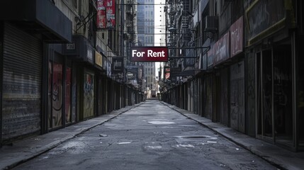 Urban Decay: Eerie Streets with "For Rent" Signs, Closed Shops - A Grim Reality of Economic Downturn