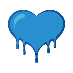 Heart with Melting Effect Vector Illustration Art - Love Concept Design