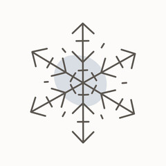 Hand drawn snowflake. Good for Christmas or Winter designs.