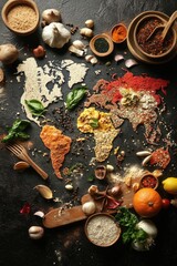 A colorful array of spices from around the world.