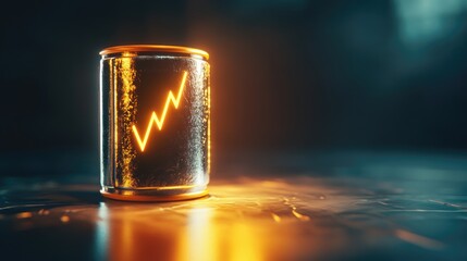 A computer graph on a monitor screen showing data and trends.