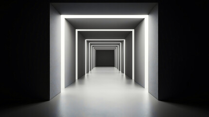 Fototapeta premium Illuminate your space with subtle diffused lighting on a black backdrop