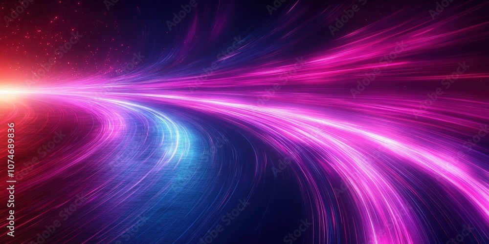 Poster abstract light trails in vibrant colors creating a sense of motion and energy with artistic effects 