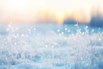 Frost snow backgrounds landscape.