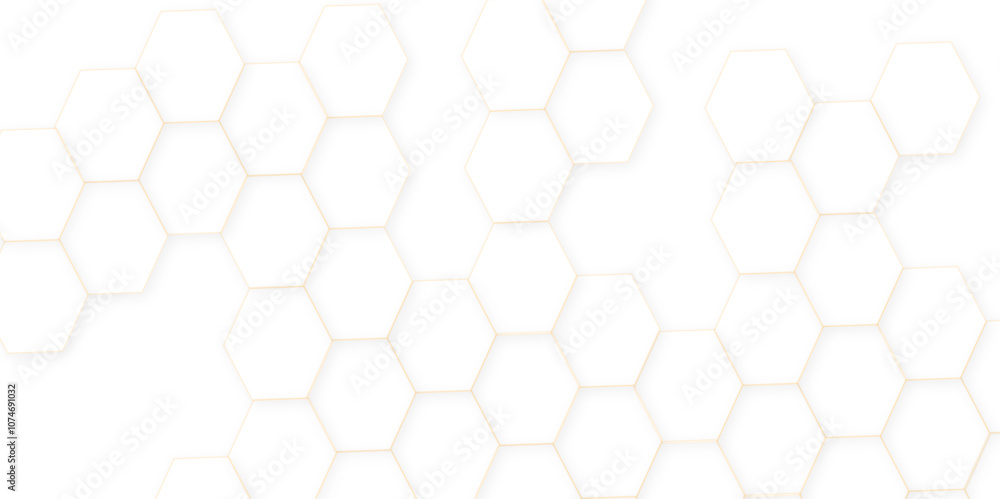 Aufkleber abstract white hexagon concept background. seamless pattern with hexagon. hexagonal white hexagons h