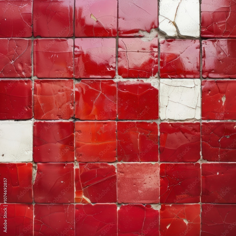 Poster tiles red pattern architecture backgrounds wall.