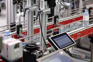 conveyor system with touchscreen control panel