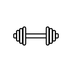 Dumbbell icon. Simple vector sign