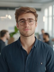 Naklejka premium Professional Businessman Standing in Office