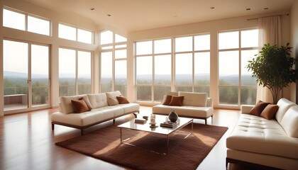 Fototapeta premium Photo modern style interior room 3d illustration