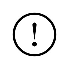 Exclamation icon. Simple vector sign