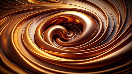 Abstract Liquid Swirls in a Golden Hue A Sensual Exploration of Form and Texture
