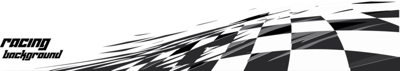 Checkered flag, racing, start, finish concept isolated on a white background. Vector illustration