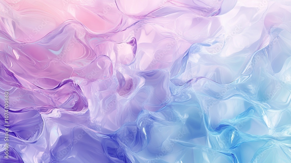 Poster a pastel art design featuring soft, gentle color splashes in a gradient background with a smooth, bl