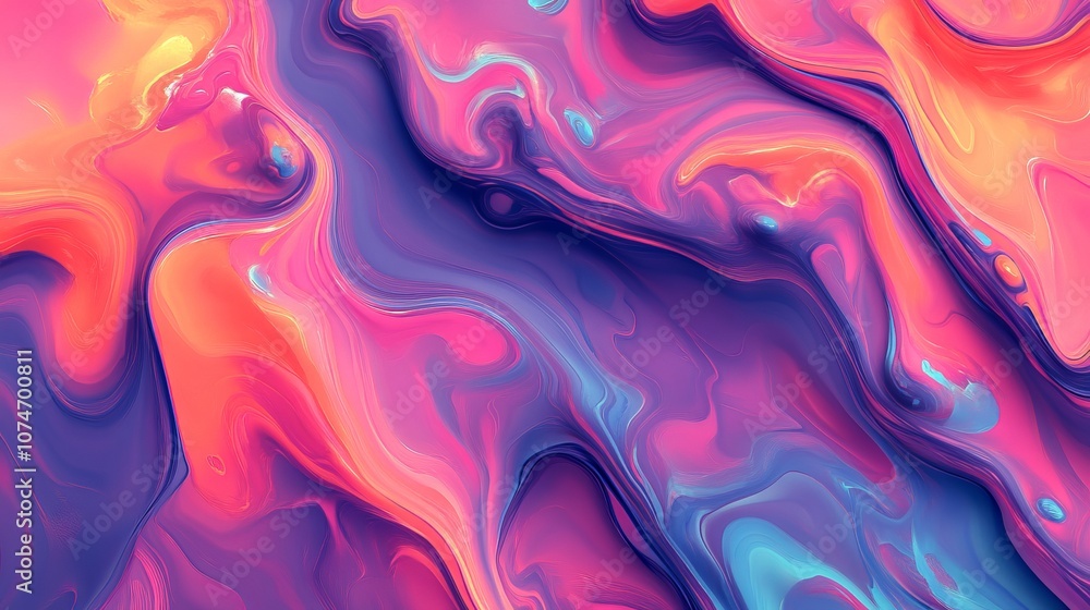 Poster a pastel art design featuring soft, gentle color splashes in a gradient background with a smooth, bl