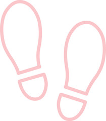 Shoe footprints icon vector illustration