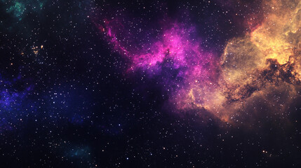 Fototapeta premium Colorful cosmic nebula with stars in the night sky