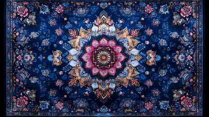 Explore the beauty of floral mandala patterns in textile art