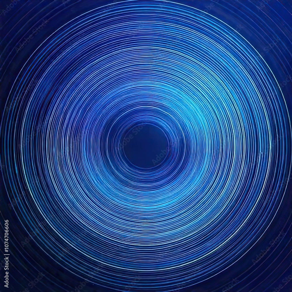 Poster blue circular lines that are abstracted on a dark background. vector artwork of a futuristic scene.