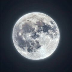 Fototapeta premium beautiful glowing gray full moon