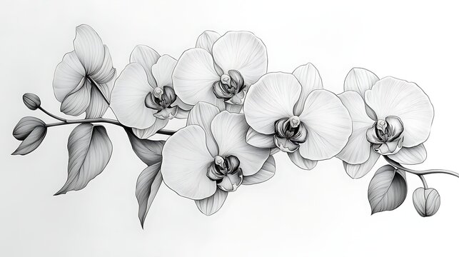 Delicate orchids flourish in elegant design