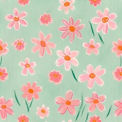 seamless background with flowers