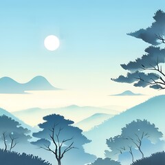 landscape with mountains