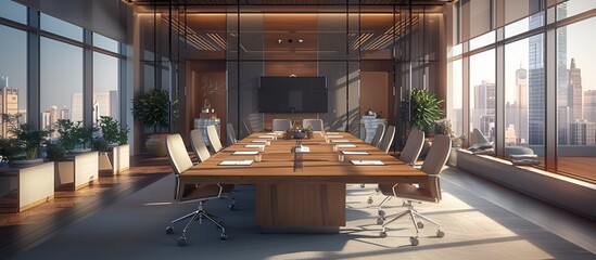 Executive Conference Room with Modern Design and Natural Lighting