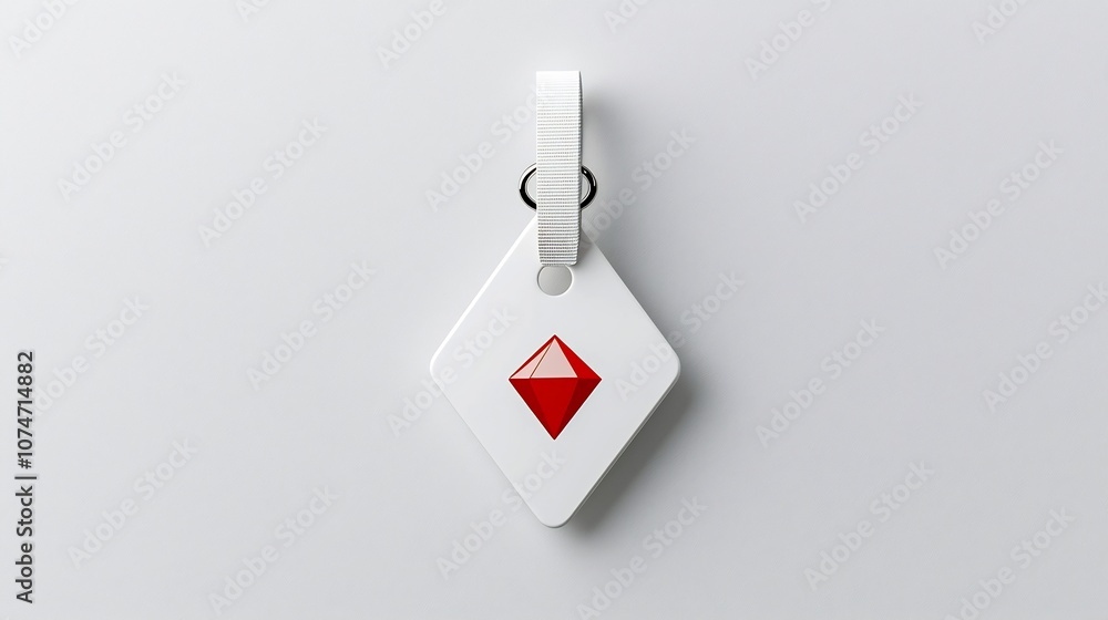 Leinwandbilder elegant diamond shaped tag with smooth edges equipped with a strong strap for safe and secure use st