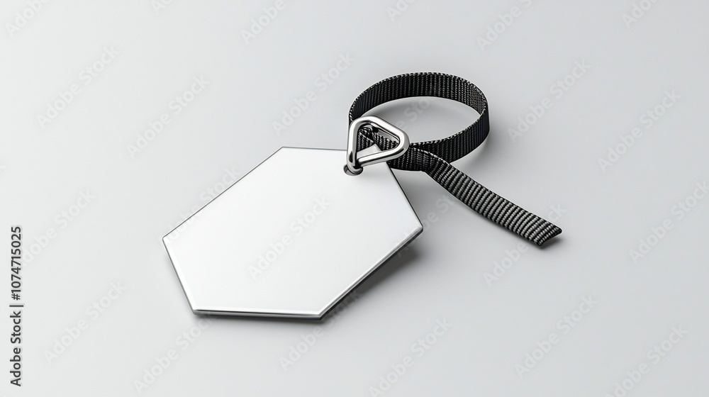 Leinwandbilder elegant diamond shaped tag with smooth polished edges and a strong strap for secure attachment stand