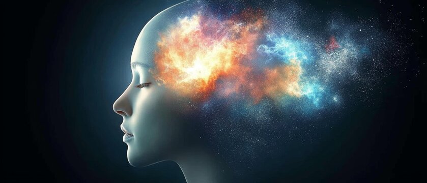 Fearless thinker exploring uncharted realms cosmic adventure groundbreaking ideas thinking beyond traditional limits otherworldly vision