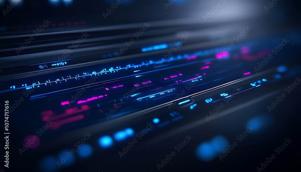 Aufkleber a vibrant, abstract representation of digital data flow, featuring colorful lines and lights against