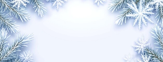 Embrace the chilly beauty of winter with an abstract blue frozen window design featuring intricate ice textures and ample space for creative text