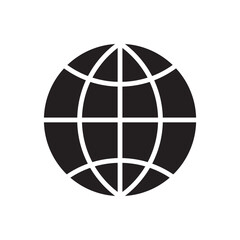 Globe icon. Simple vector sign.
