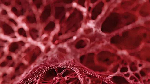A microscopic view of a clot displays the meshlike network of collagen fibers essential for maintaining the clots integrity and stopping ing.